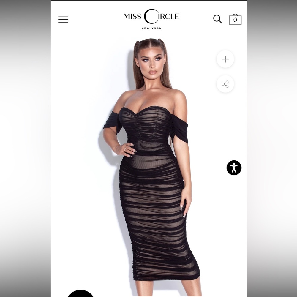 Quenby Black Off Shoulder Mesh Maxi Dress